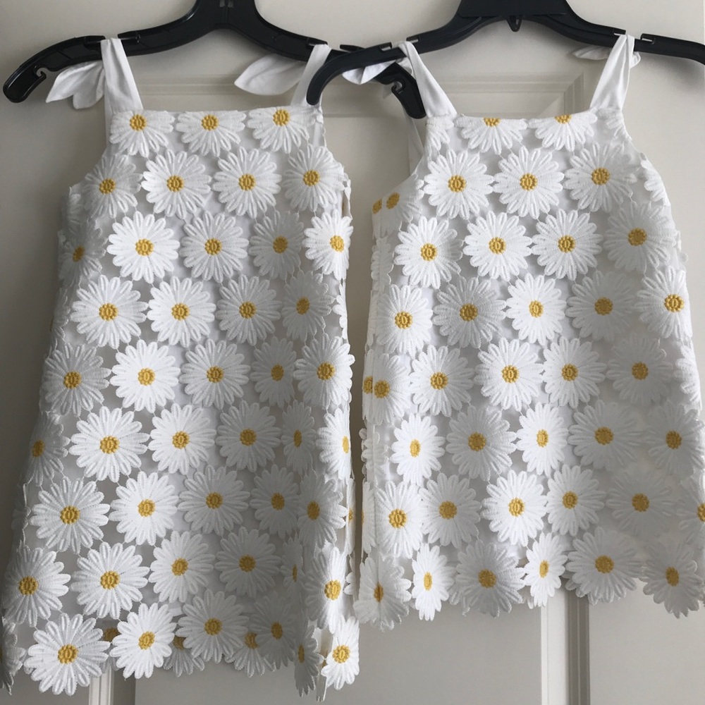 MILLY girls size 5 and 7 laser cut daisy dresses